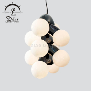 Design Lamp Interiors Creative Deco Lamp Silver/Black G9 Chandelier