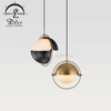 Mediterranean Lighting Global Adjustable Metal Shade with Milky White Glass Pendant Lighting 9902