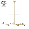 Design Solution Decorative Sputnik LED Pyramid Gold Chandelier 10307