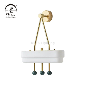 Stone Decoration Wall Lamp Natural Marble Glass Wall Sconce Indoor Interior Wall Lights