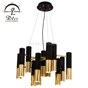 DLSS Lighting Factory Modern Chandelier Black and Gold Chandelier