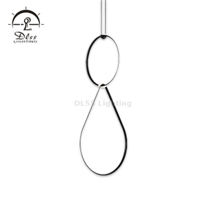 DLSS LUSTRE Minimalism Ring and Tear Drop Magnet Mount LED Chandelier 