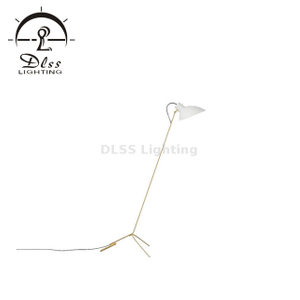 Industrial Floor Lamp Black Reading Lamp, Adjustable Head Antique Indoor Standing Tripod Lamp 