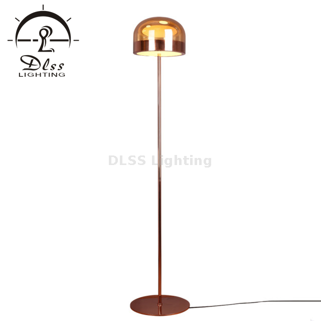 BSCI Audit Factory Engergy Saving LED Amber Glass Shining Copper Metal Pendant Lamp 9705