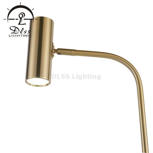 One Stop Solution Luminaires Marble Base LED Floor Lamp, 1 Light, Brass Gold