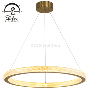 Zhongshan Lighting Factory Acrylic Ring Outside Inside LED Chandelier 10238