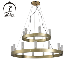 Two Tier Gold Farmhouse Chandelier 19 Candle Light Chandelier 10302