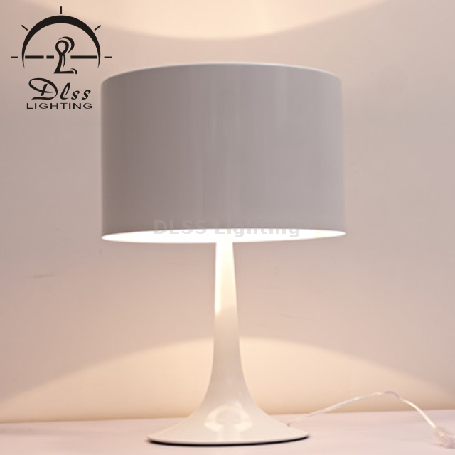 Floor Lamp for Modern Living Rooms - Contemporary Office & Bedroom Standing Light - Tall Pole, Drum Shade