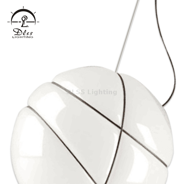 Globe Mid Century Modern Gold Metal White Glass Penant Lamp with Milky White Glass Shade for Bedroom, Globe Pendant Lamp