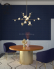 Design Solution Decorative Sputnik LED Pyramid Gold Chandelier 10307