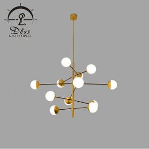 DLSS Lighting Sputnik Chandelier Light Globe Shade 12pcs Frosted Glass Modern Chandelier