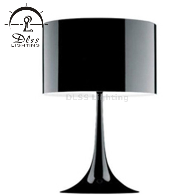 Black Standing Floor Lamp - Tall Pole Light for Living Room Or Bedroom- Modern Upright Light with Drum