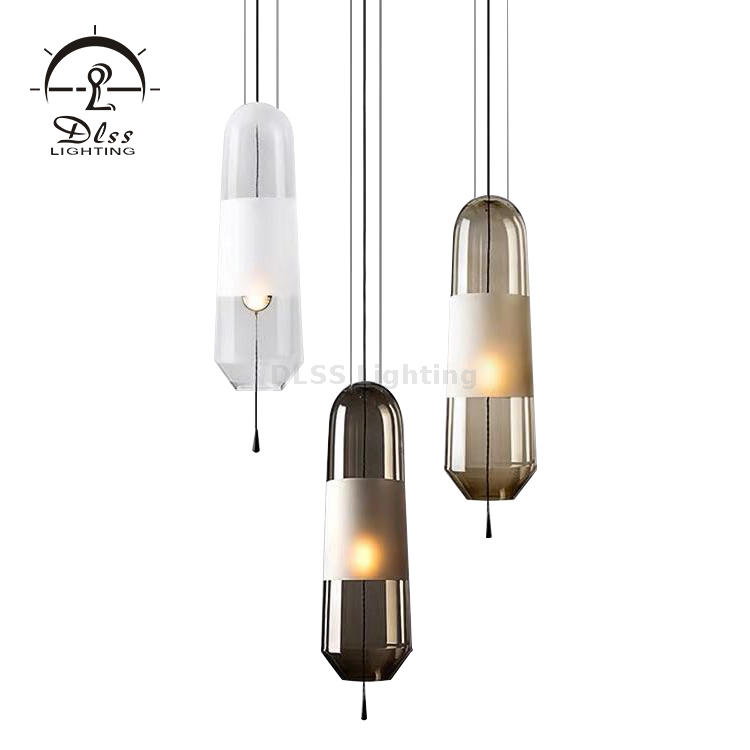 European Delicate Decorative Glass Ceiling Pendant Lighting Adjustable Mini Pendant Light for Kitchen Island Dining Room