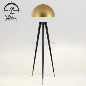 Gold Dome Shade Floor Lamp Tripod Standing Reading Lamp 9313