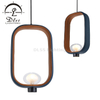Decorative Real Leather Square LED Pendant Lamp 9990