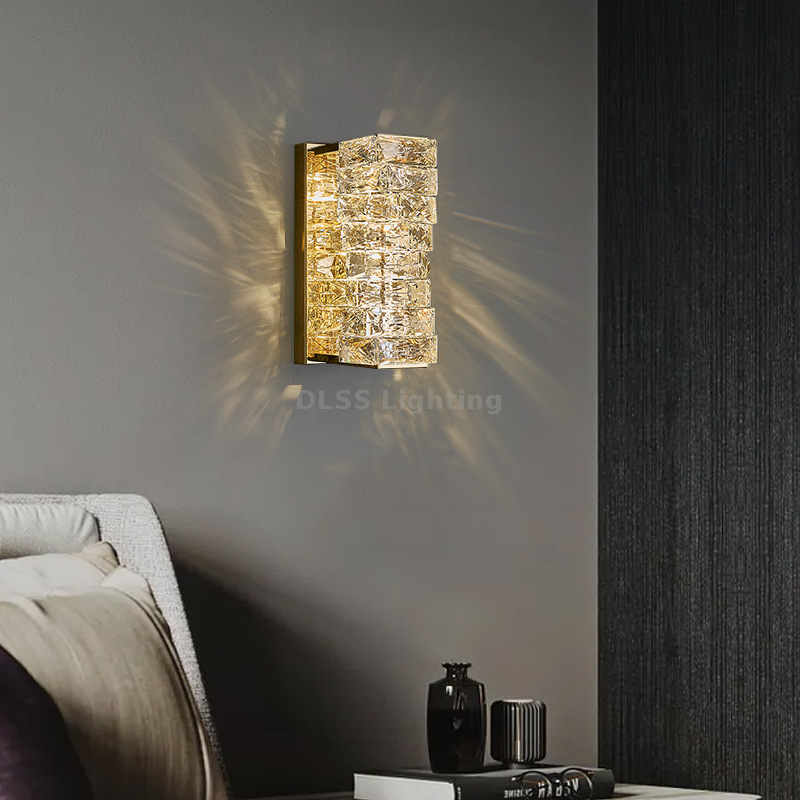 Surface Mounted Modern Crystal Wall Lights For Living Room from China