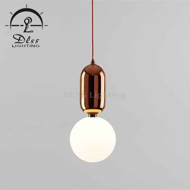 Modern Home White Glass Pendant Lamp with G9 Bulb Included