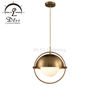 Instagram Love Global Adjustable Gold Metal Shade with Milky White Glass Pendant Lighting 9902