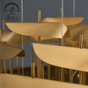 Modern Gold LED Chandelier Rectangular Pendant Light Contempoary Chanderlier 8109P/L
