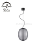 Mid Century Modern Glass Globe Floor Lamp for Living Room,Contemporary LED Standing Light, Pearl Black Pole Lamp