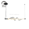 Nylon Shade Vertical Linear Acrylic Pendant Light LED Hanging Light Fixture 