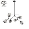 DLSS Lighting Modern Sputnik Chandelier Flush Mount Ceiling Light Fixture Adjustable Hanging