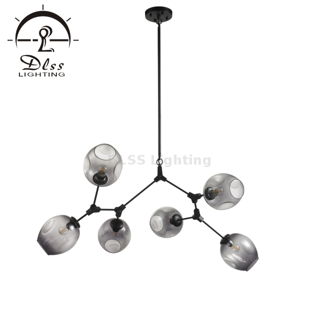Chandelier 7 Light Ceiling Lamp Sputnik Adjustable Branch Pendant Light Fixture